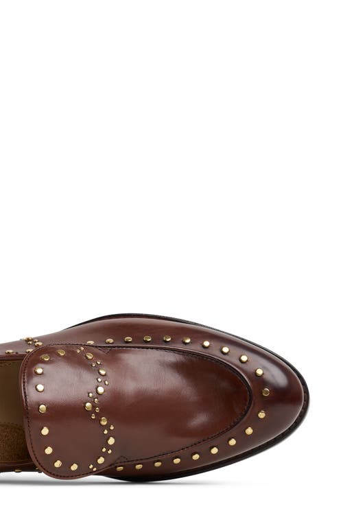 The Office Of Angela Scott Miss Cecilia Studded Loafer In Brown