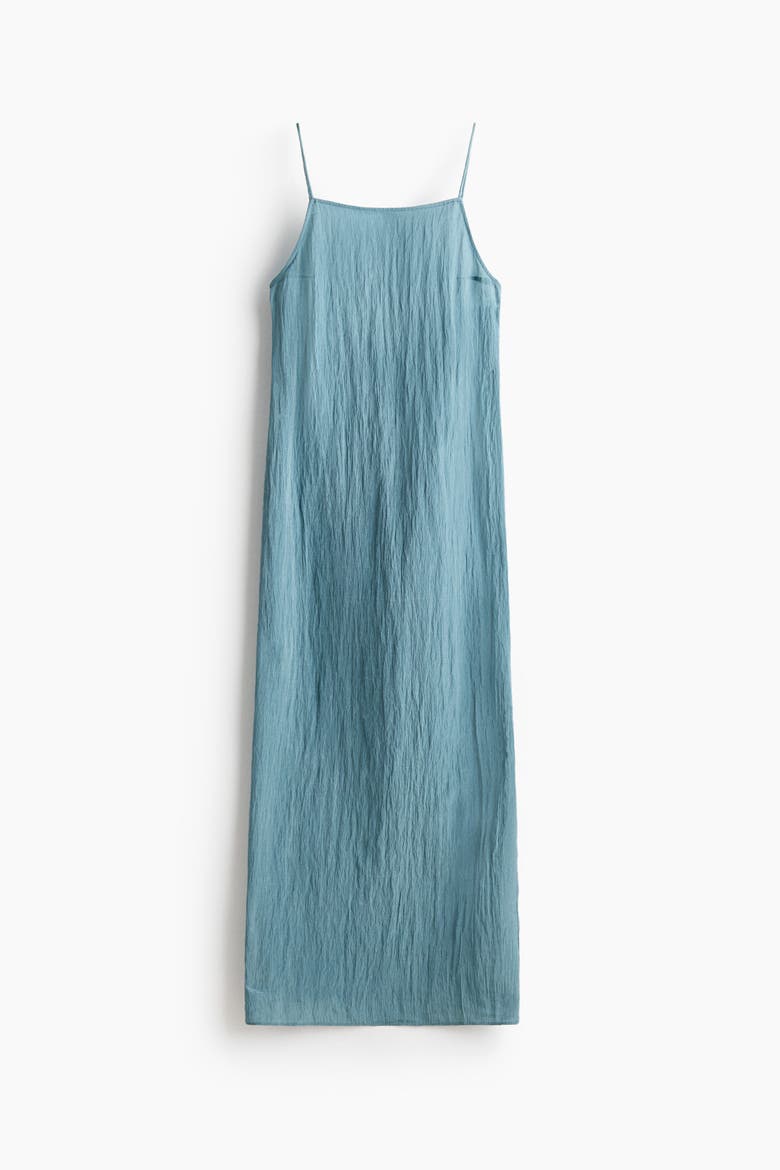 Low-back Crêpe Dress, Alternate, color, Turquoise