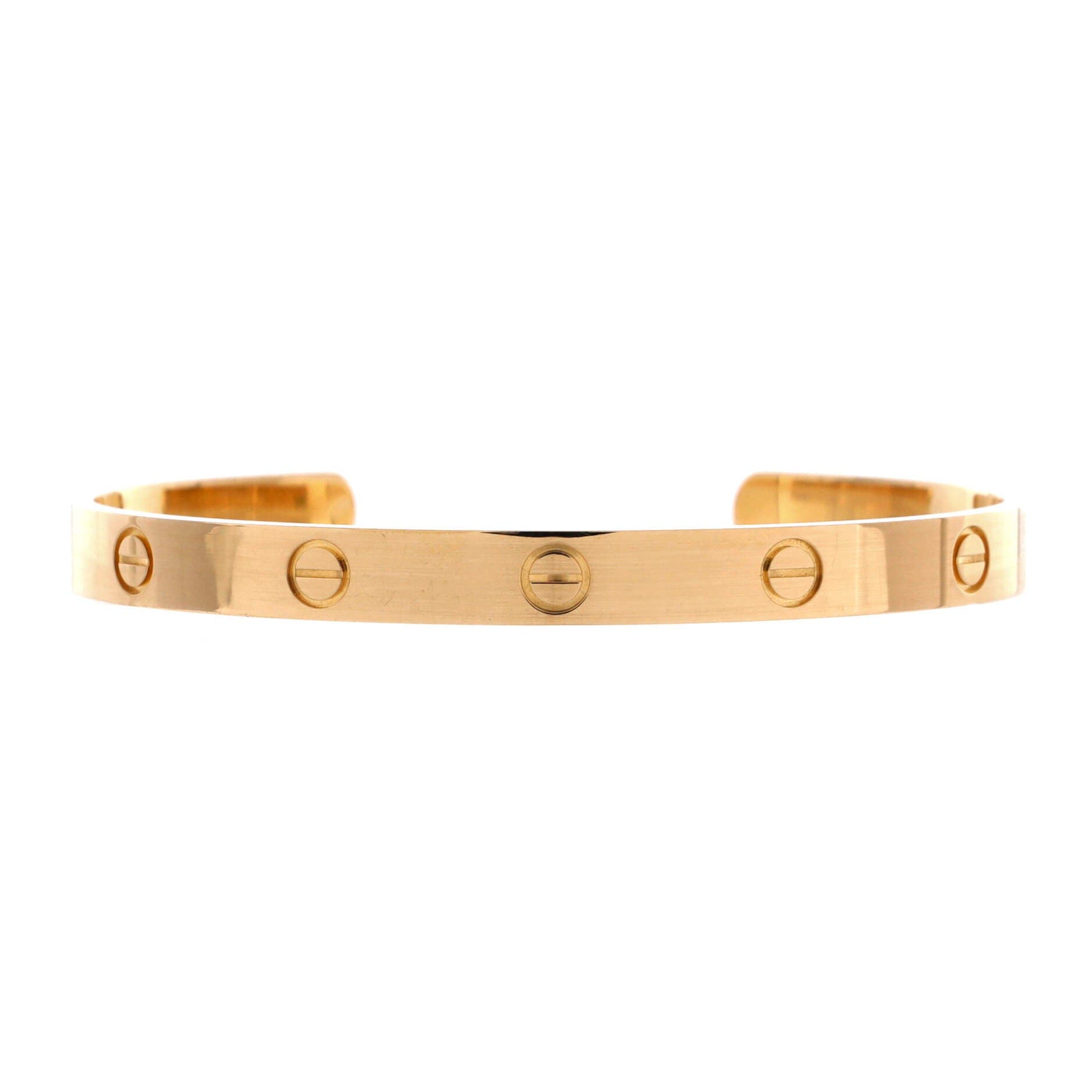 Love Cuff Bracelet 18K Yellow Gold, Main, color, Metallic Gold