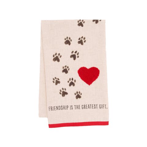 Paw Prints Forever Friendship Pet Love Towel