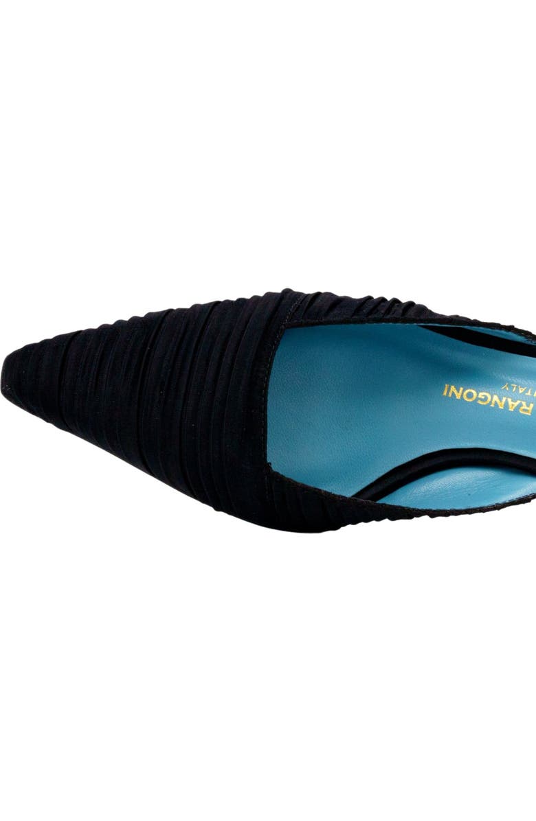 Valentina Rangoni Virgilo Low Heel Mule, Alternate, color, Black Plisse