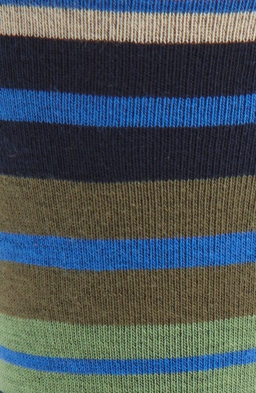 Paul Smith Kean Stripe Cotton Blend Socks In Blue