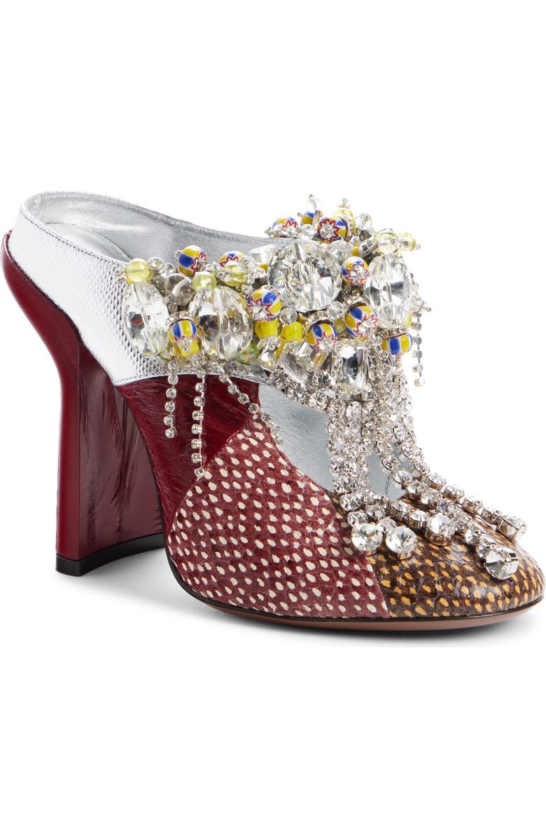 Dries Van Noten Embellished Mule Pump, Main, color, 358 Burgundy