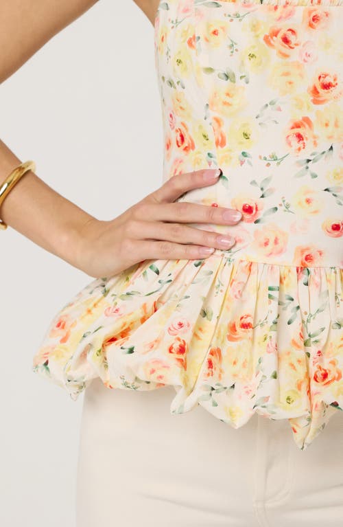 Astr The Label Bubble Peplum Cotton Camisole