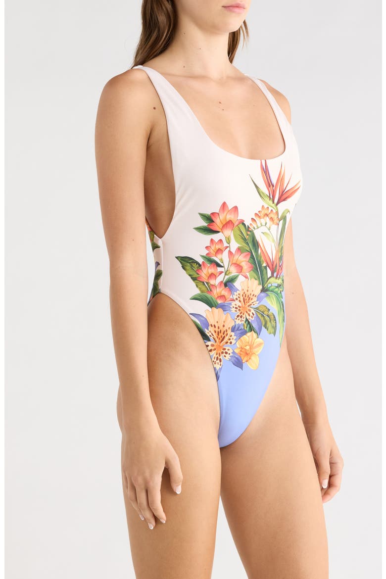 Hilo Floral One-Piece Swimsuit, Alternate, color, HILO STRIPES LIGHT BLUE
