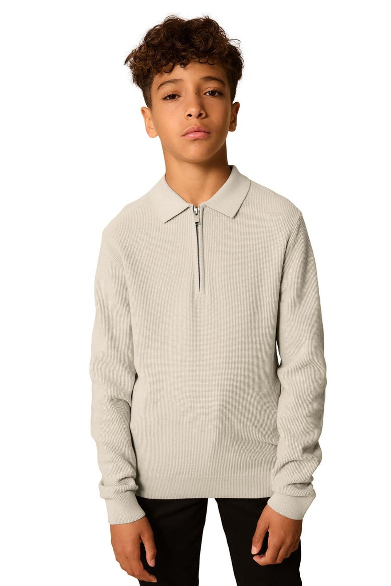 Kids' Cotton Half Zip Pullover, Alternate, color, GREY