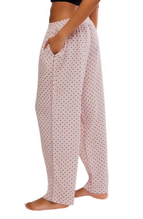 Free People Be Mine Heart Pyjama Pants In Pink