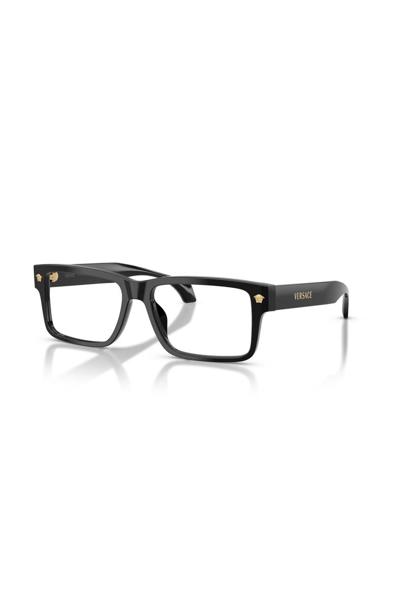 Versace 54mm Rectangle optical glasses, Main, color, Black