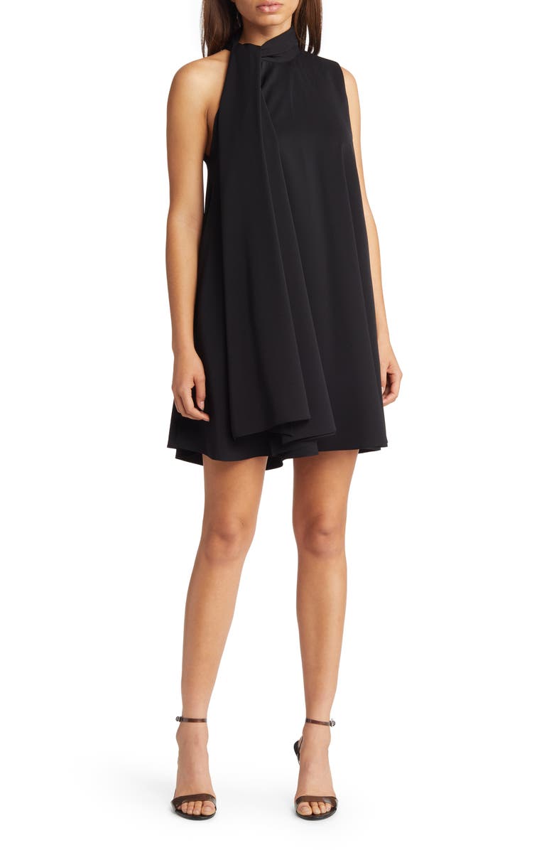 Black Halo Henna Cocktail Minidress, Main, color,