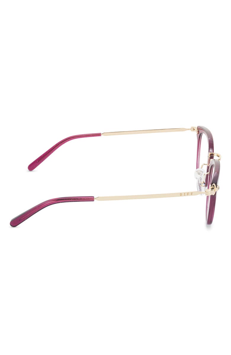 DIFF 46mm Rue Cat Eye Optical Glasses, Alternate, color,