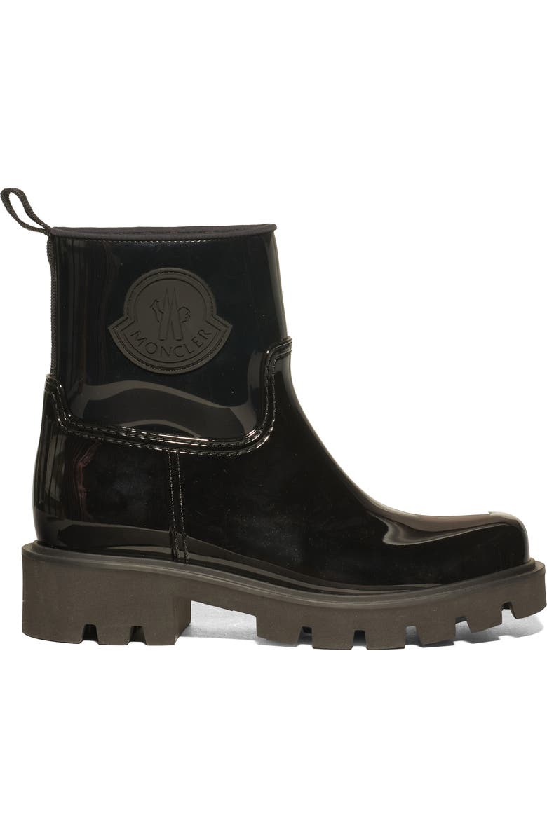 Moncler Kickstream Waterproof Rain Boot, Alternate, color, Black