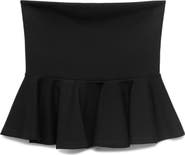MANGO Bandeau Peplum Top