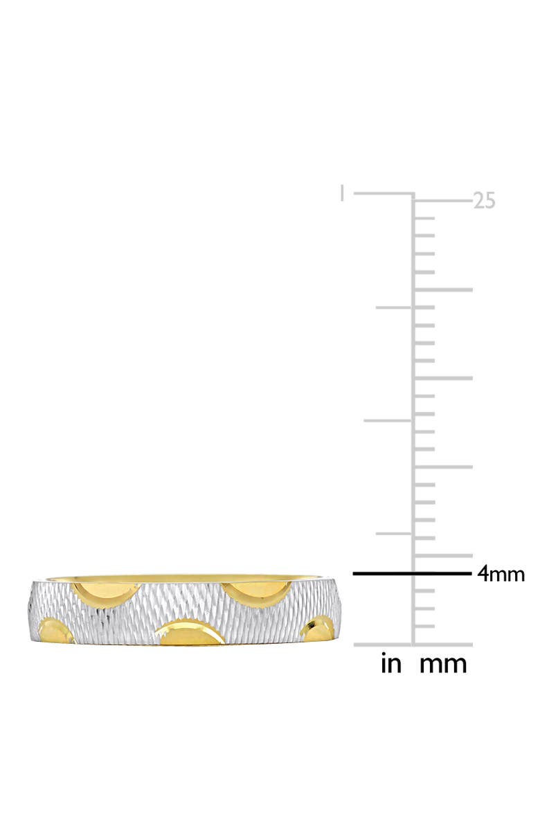 Julianna B. Textured Wedding Band 14k Two-Tone, Alternate, color, 14K Gold