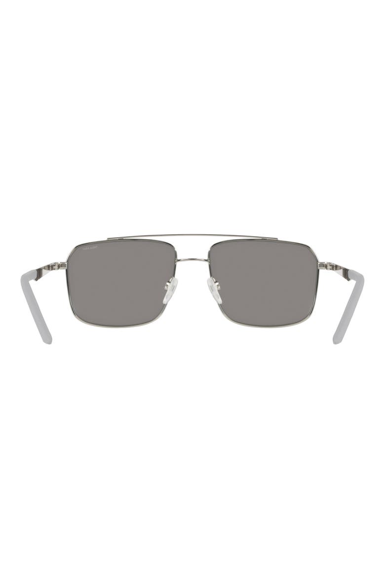 Traveler Strike 58mm Rectangular Sunglasses, Alternate, color, SILVER / BLUE MIRROR