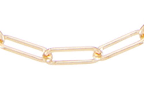 Fuzion Creations Paper Clip Chain Necklace In Yellow