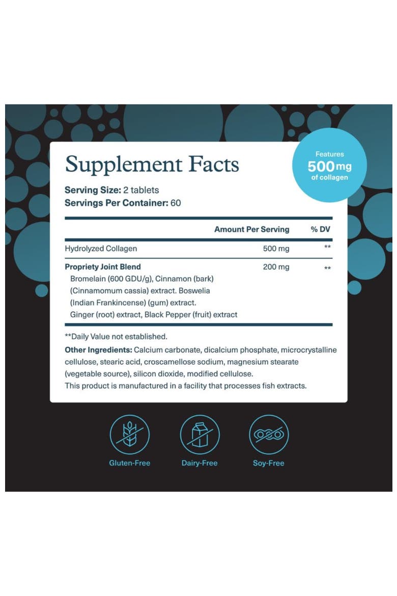 Joint Collagen Premium Amino Acid Supplement Tablets 120 Tablets, Alternate, color, None