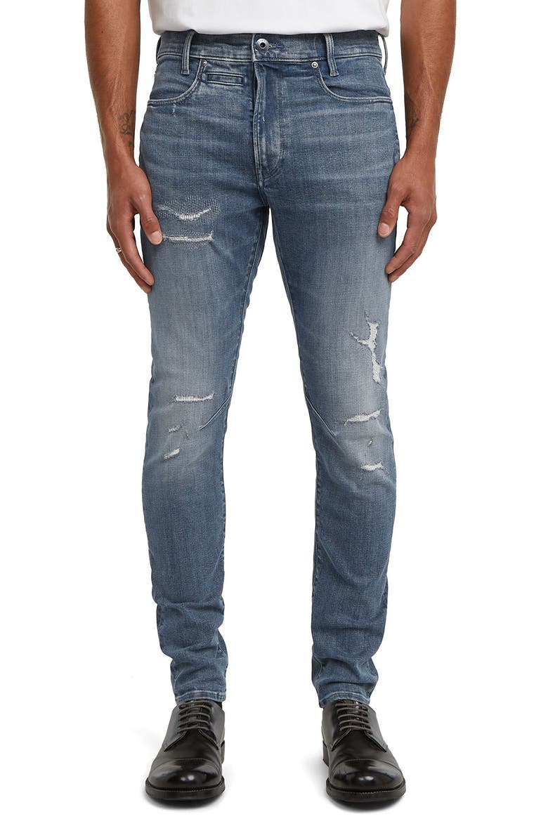 G-STAR D-Staq 3D Slim Fit Jeans, Main, color, Faded Blue Pebble Restored