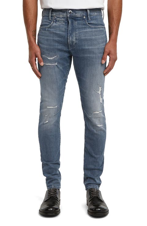 D-Staq 3D Slim Fit Jeans (Faded Blue Pebble Restored)