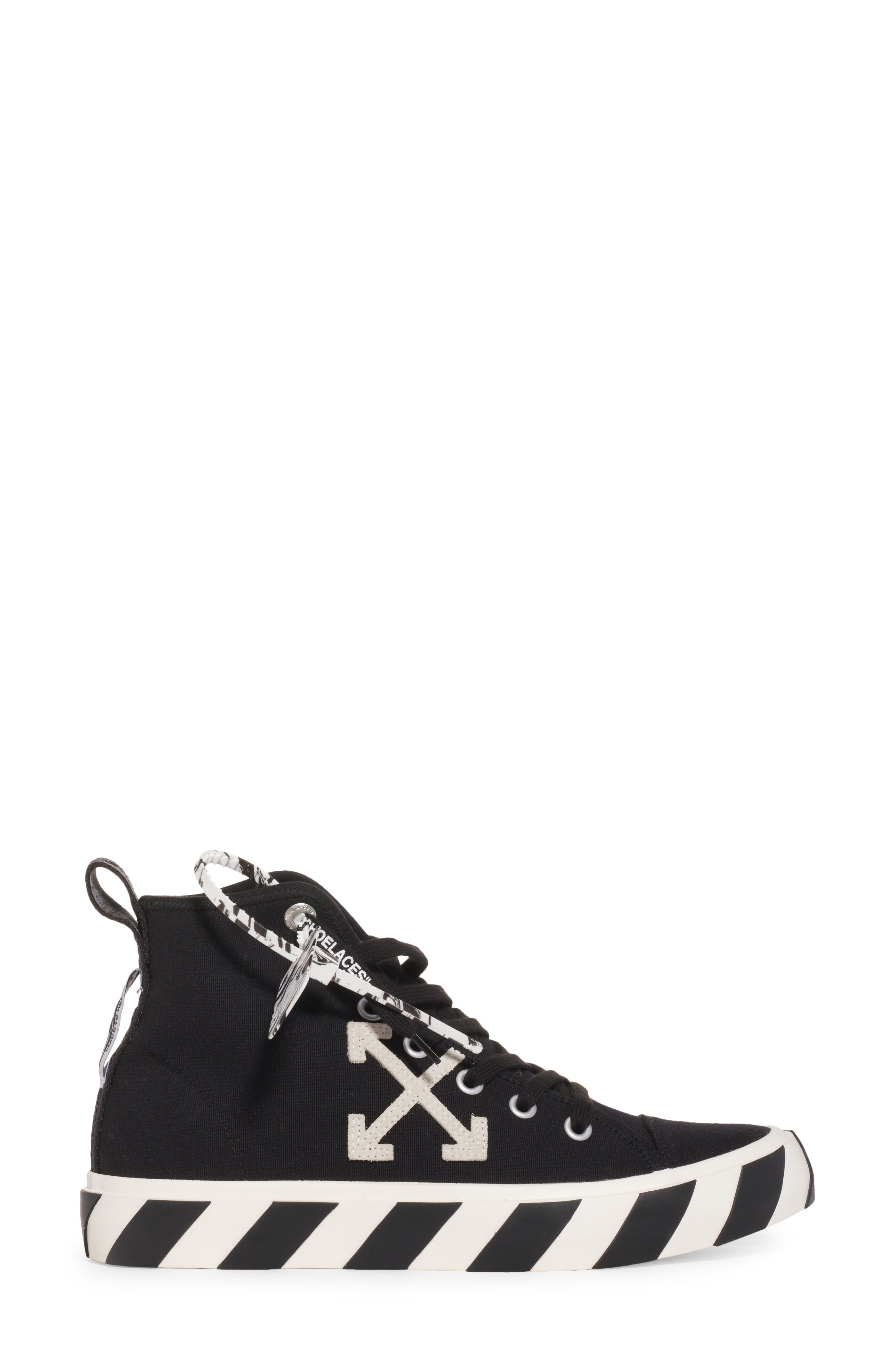 Off-White Canvas Mid Top Sneaker, Alternate, color, 
