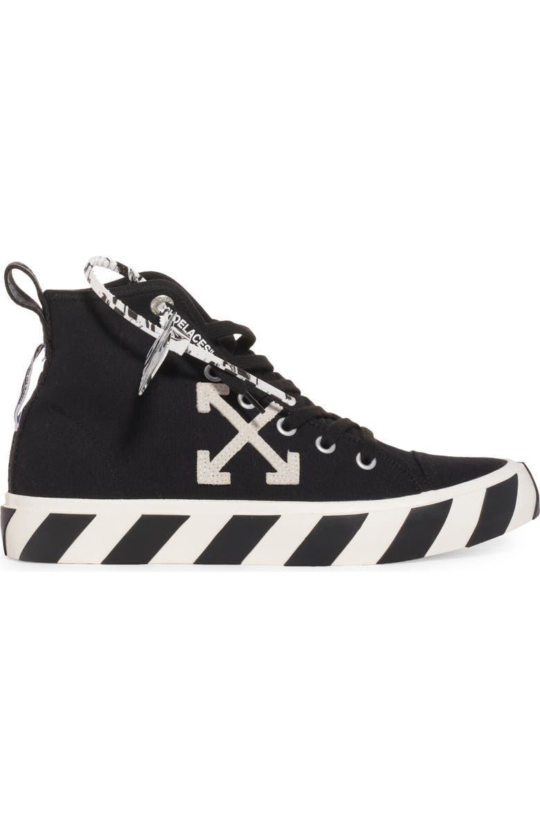 Off-White Canvas Mid Top Sneaker, Alternate, color,