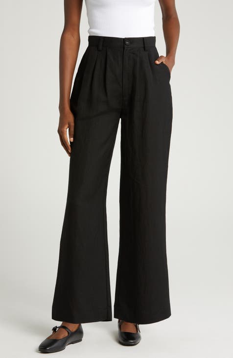 Chloe Pleat Linen Blend Pants