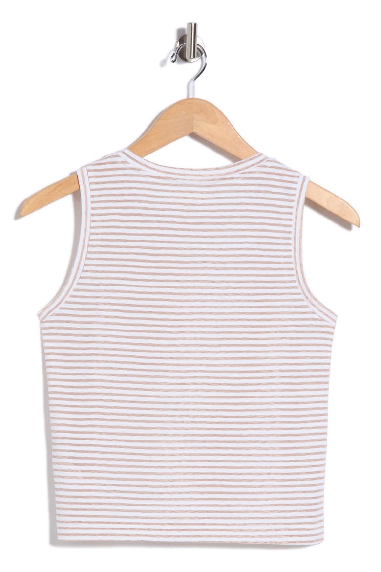 Mikaela Striped Tank Top, Alternate, color, WHITE/ RYE STRIPE