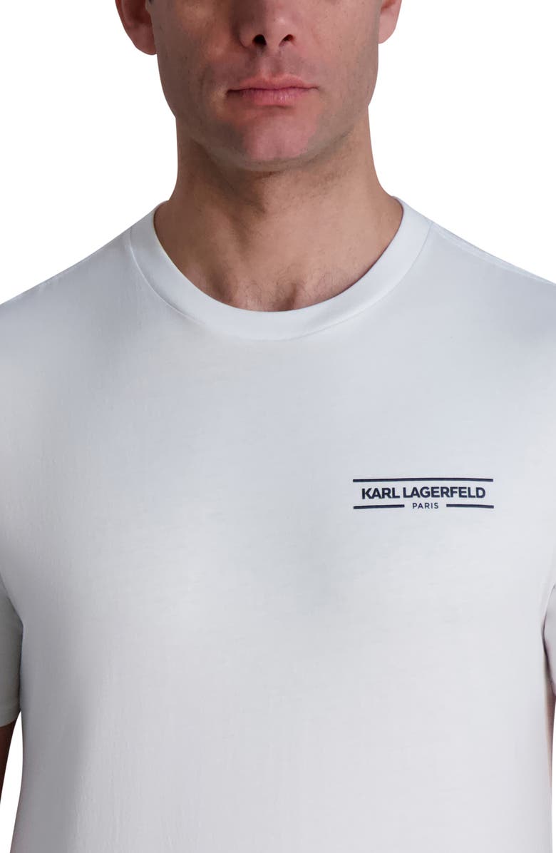KARL LAGERFELD PARIS Core Logo Cotton Graphic T-Shirt, Alternate, color, White