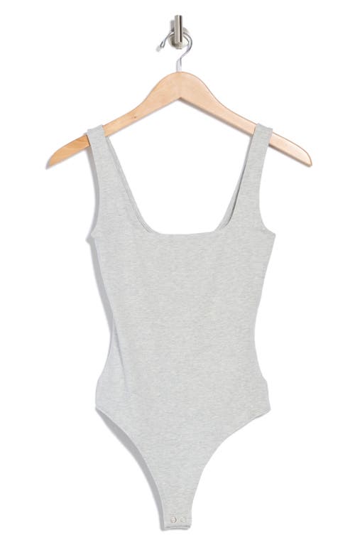 Good American Super Stretch Tank Bodysuit In Gray