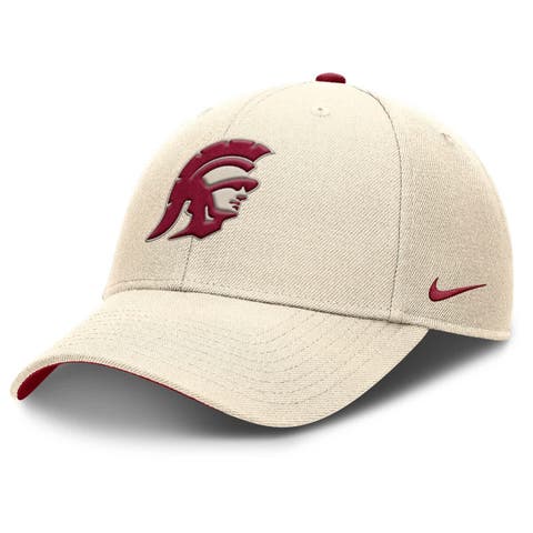 Men's Nike Natural USC Trojans Rise Primetime Performance Trucker Adjustable Hat