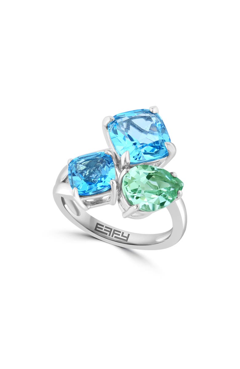 EFFY Sterling Silver Blue Topaz & Prasiolite Ring, Main, color, 