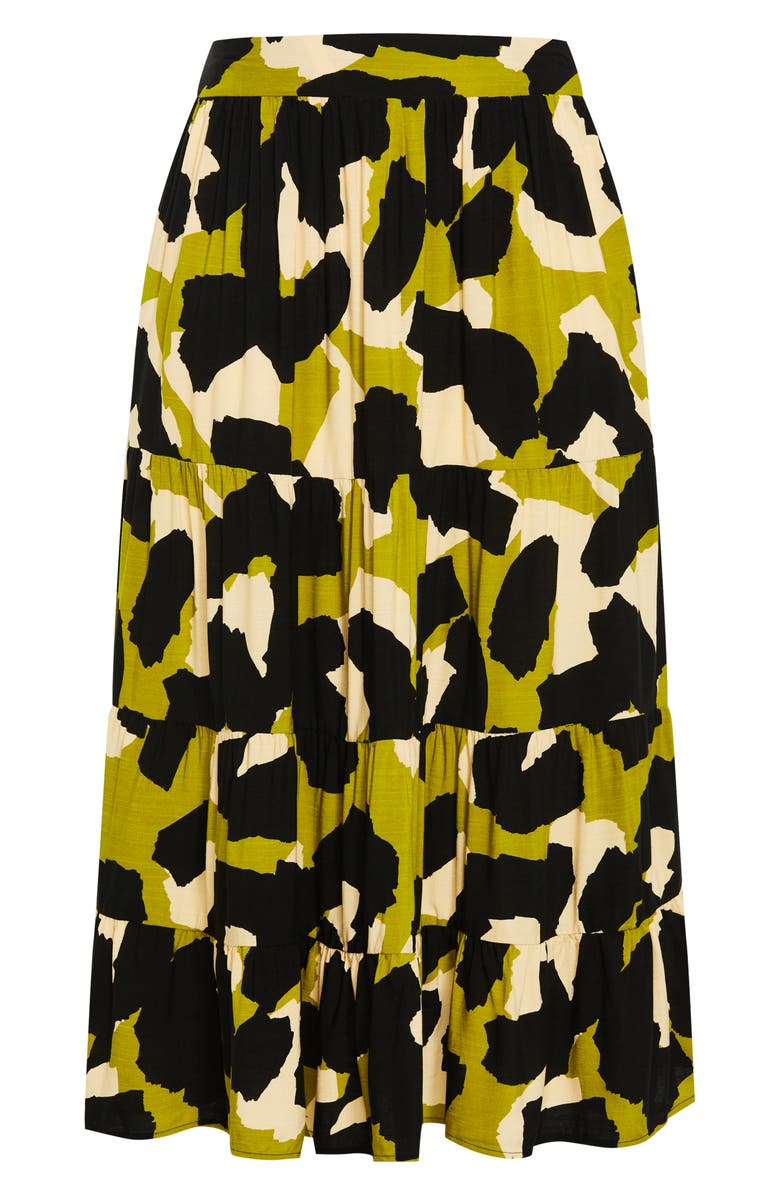 City Chic Piper Print Maxi Skirt, Alternate, color, 