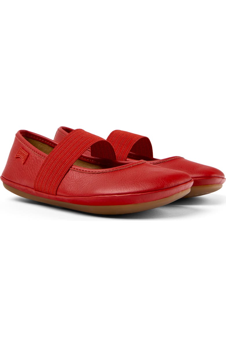 Camper Kids' Right Mary Jane Ballet Flat, Main, color, Bright Red