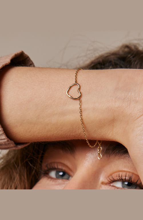 Enamel Copenhagen Organic Heart Bracelet In Gray