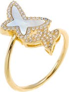 BY ADINA EDEN Double Butterfly Overlay Ring