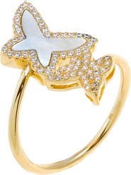 BY ADINA EDEN Double Butterfly Overlay Ring