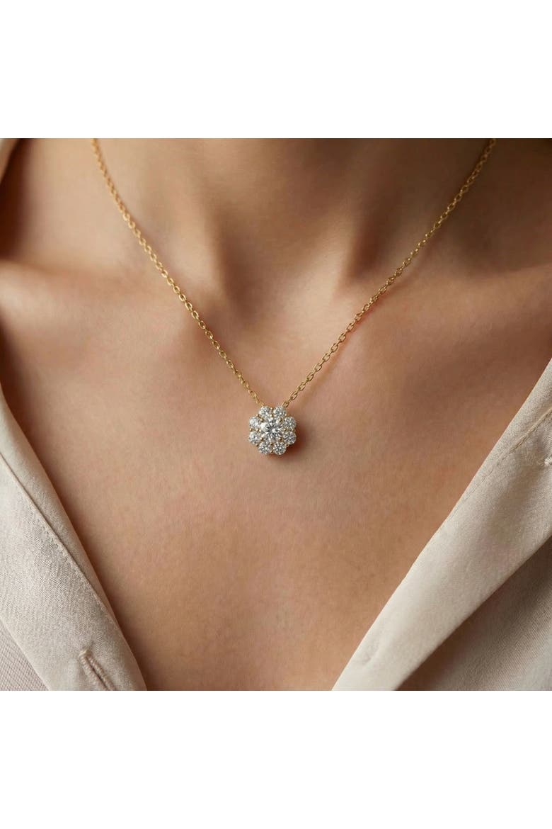 1 Ct Diamond Pendant 10k Gold Necklace, Alternate, color, 10k Yellow Gold