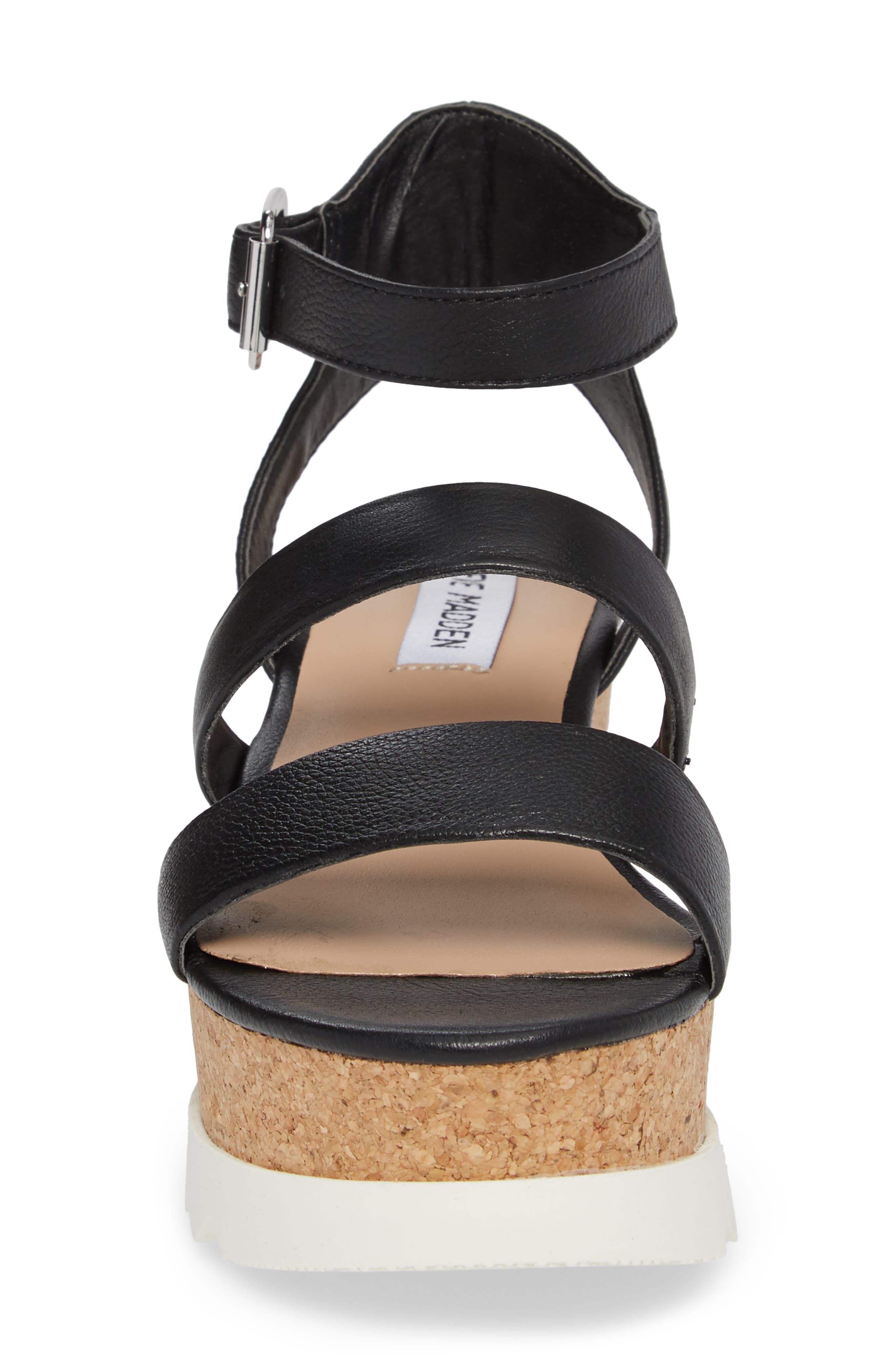 Kirsten Layered Platform Sandal, Alternate, color, BLACK LEATHER