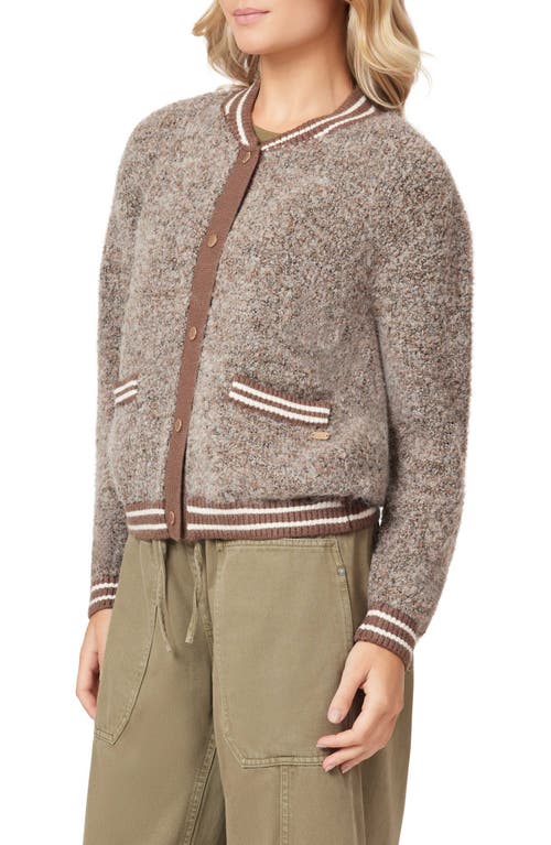 Scotch & Soda Bouclé Bomber Jacket In Brown