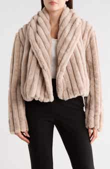 BLANKNYC Faux Fur Cropped Jacket