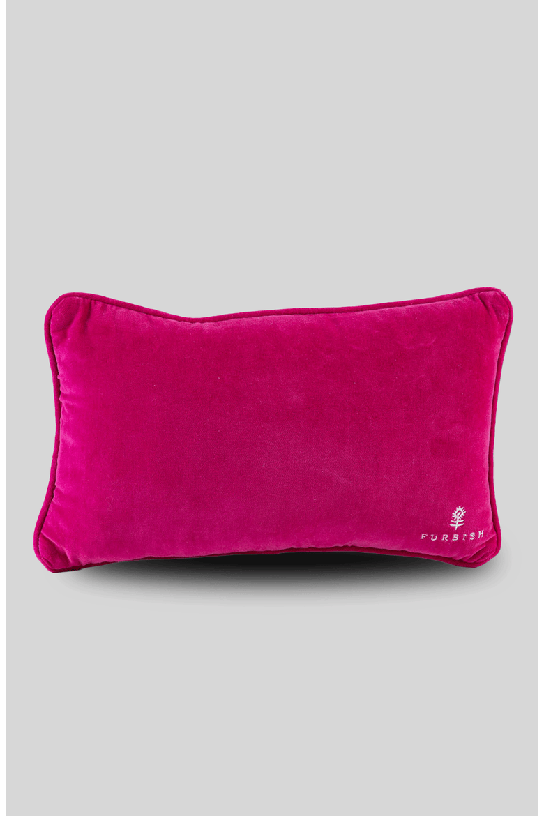 Panic at the Disco Needlepoint Pillow, Alternate, color, Dark Pink
