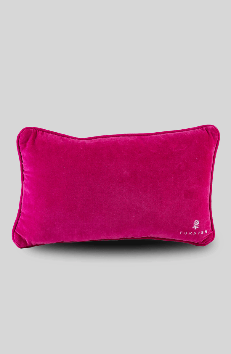 Furbish Panic at the Disco Needlepoint Pillow, Alternate, color, Dark Pink