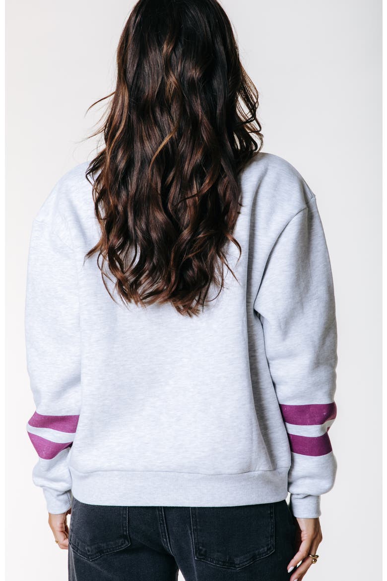 Varsity Logo Relaxed Zip Sweat, Alternate, color, Light grey melange