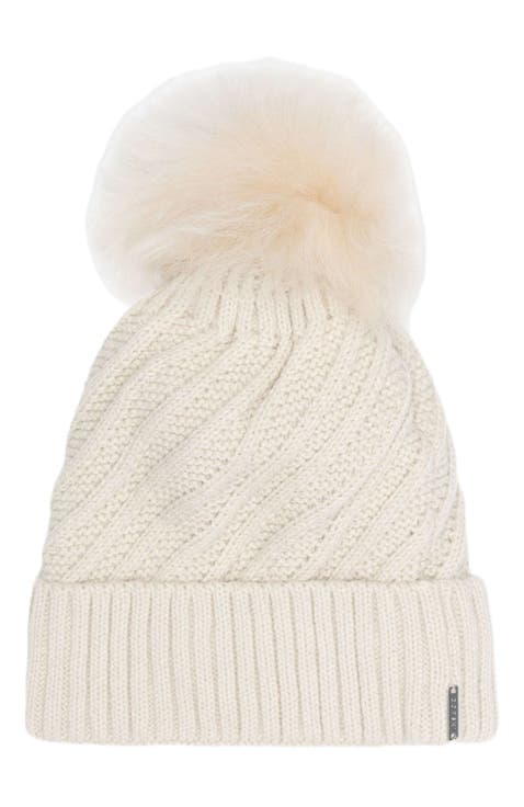 Knit Hat With Select Lamb Pom