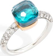 Pomellato Nudo Blue Topaz & Diamond Ring