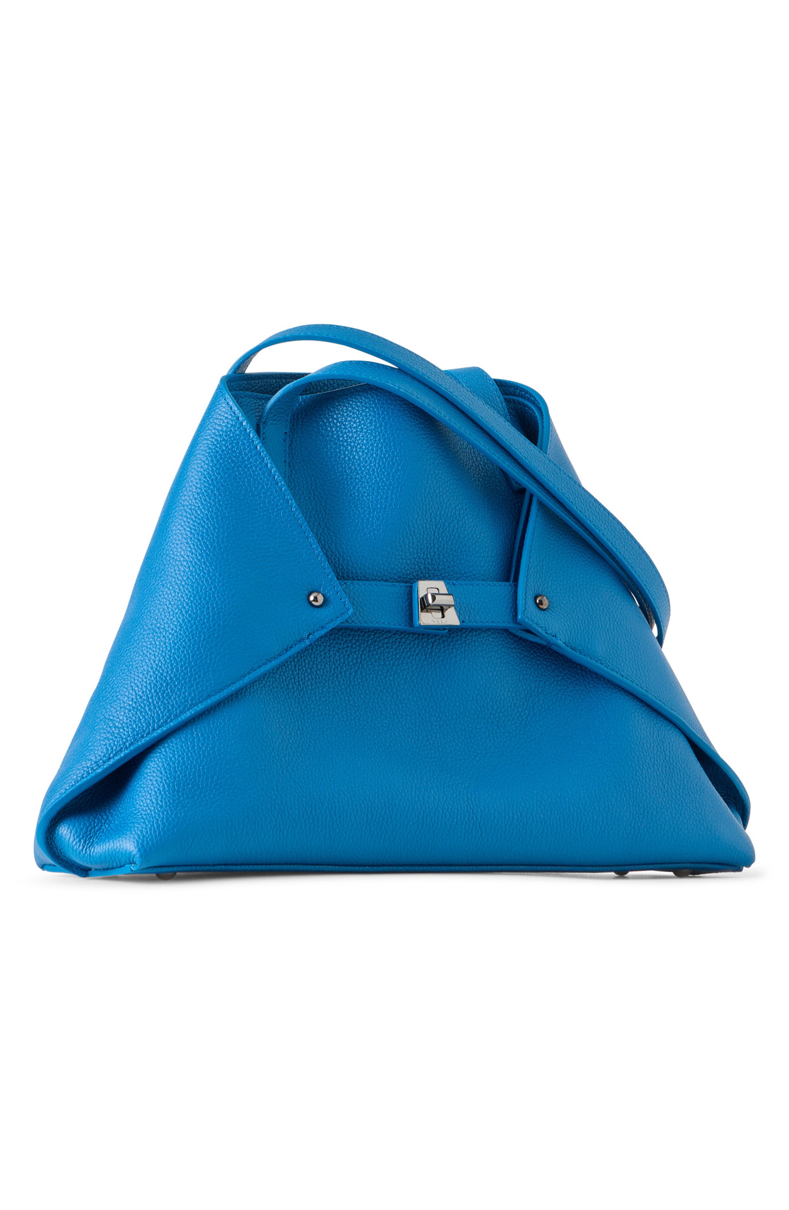Akris AI Leather Convertible Shoulder Tote, Alternate, color, Royal Blue