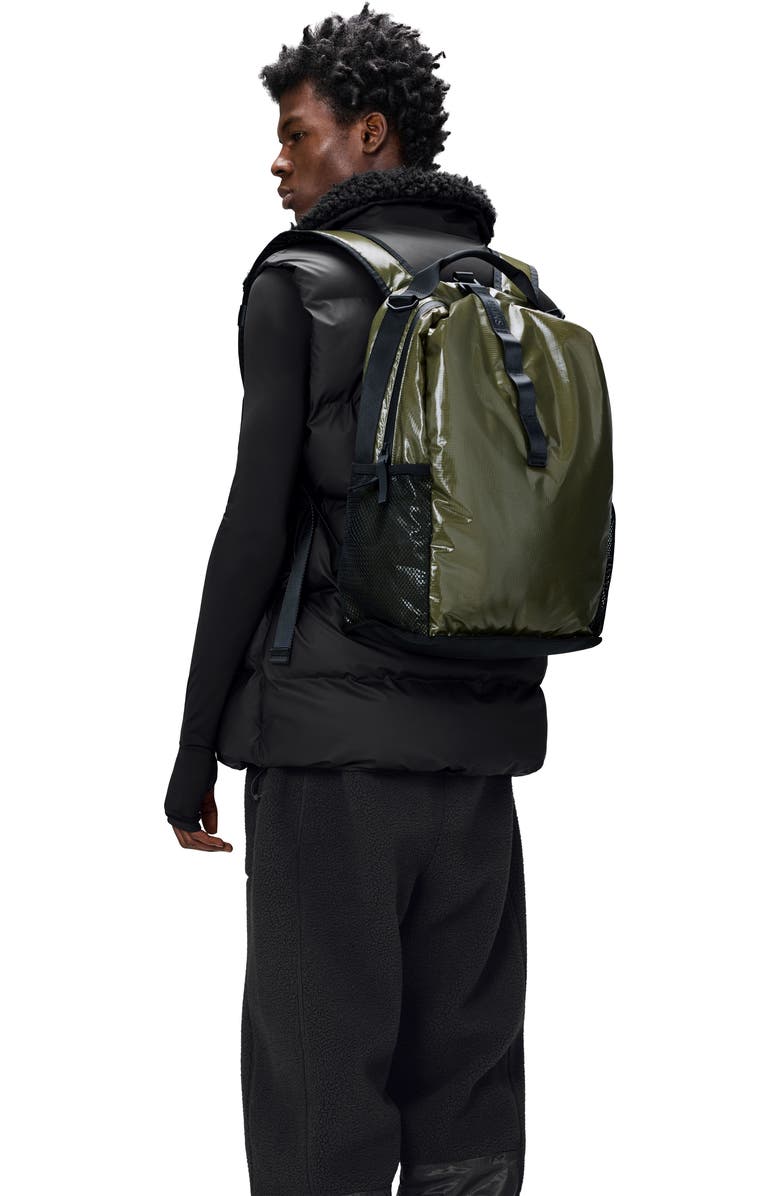 Rains Sibu Waterproof Clip Front Backpack, Alternate, color, Marsh