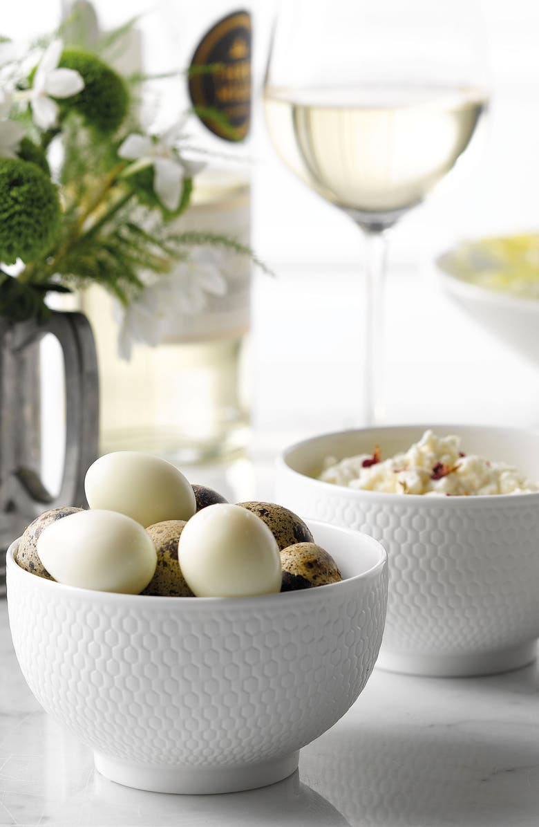 Wedgwood Gio Sculptural Bone China Bowl, Alternate, color, White