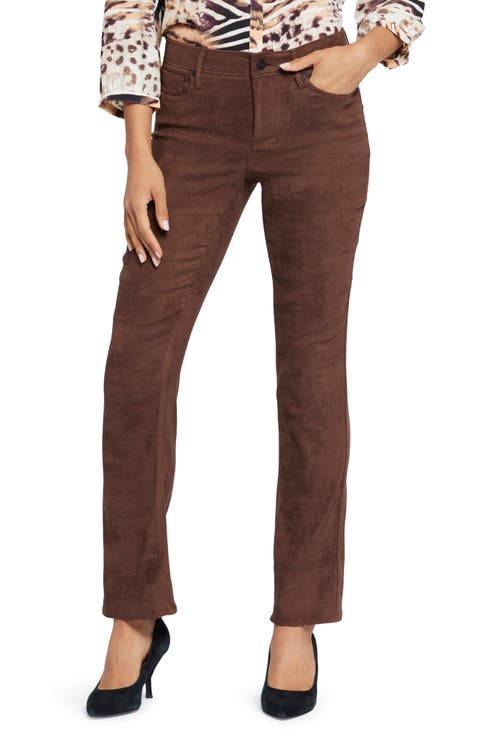 Sheri Slim Faux Suede Pants (Petite)