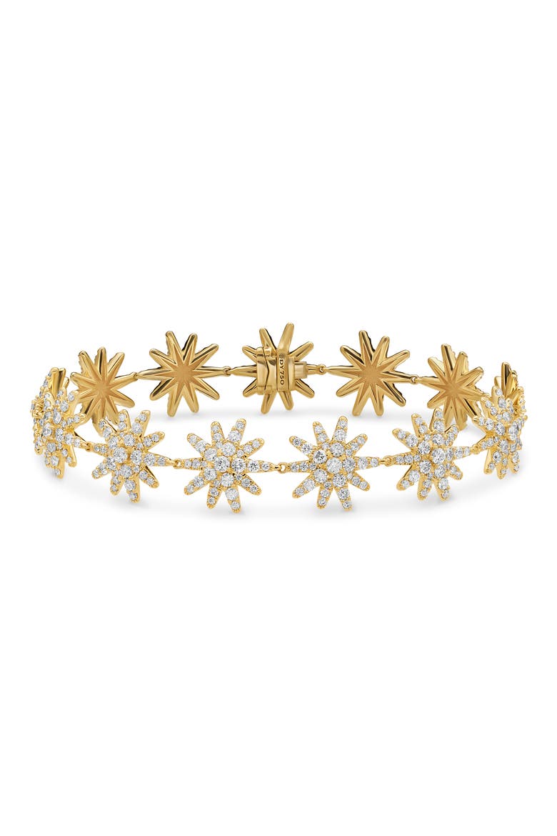 Starburst Pavé Diamond Tennis Bracelet, Main, color, GOLD