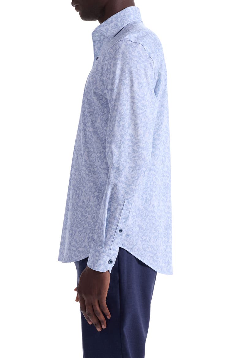 Devon OoohCotton® Floral Button-Up Shirt, Alternate, color, SKY